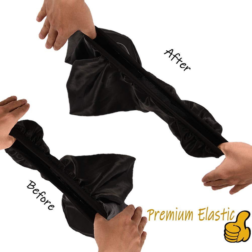 Luxurious Silk Satin Bonnets for Women - 3 Pcs Soft Elastic Hair Wraps for Comfortable Sleep and Hair Care