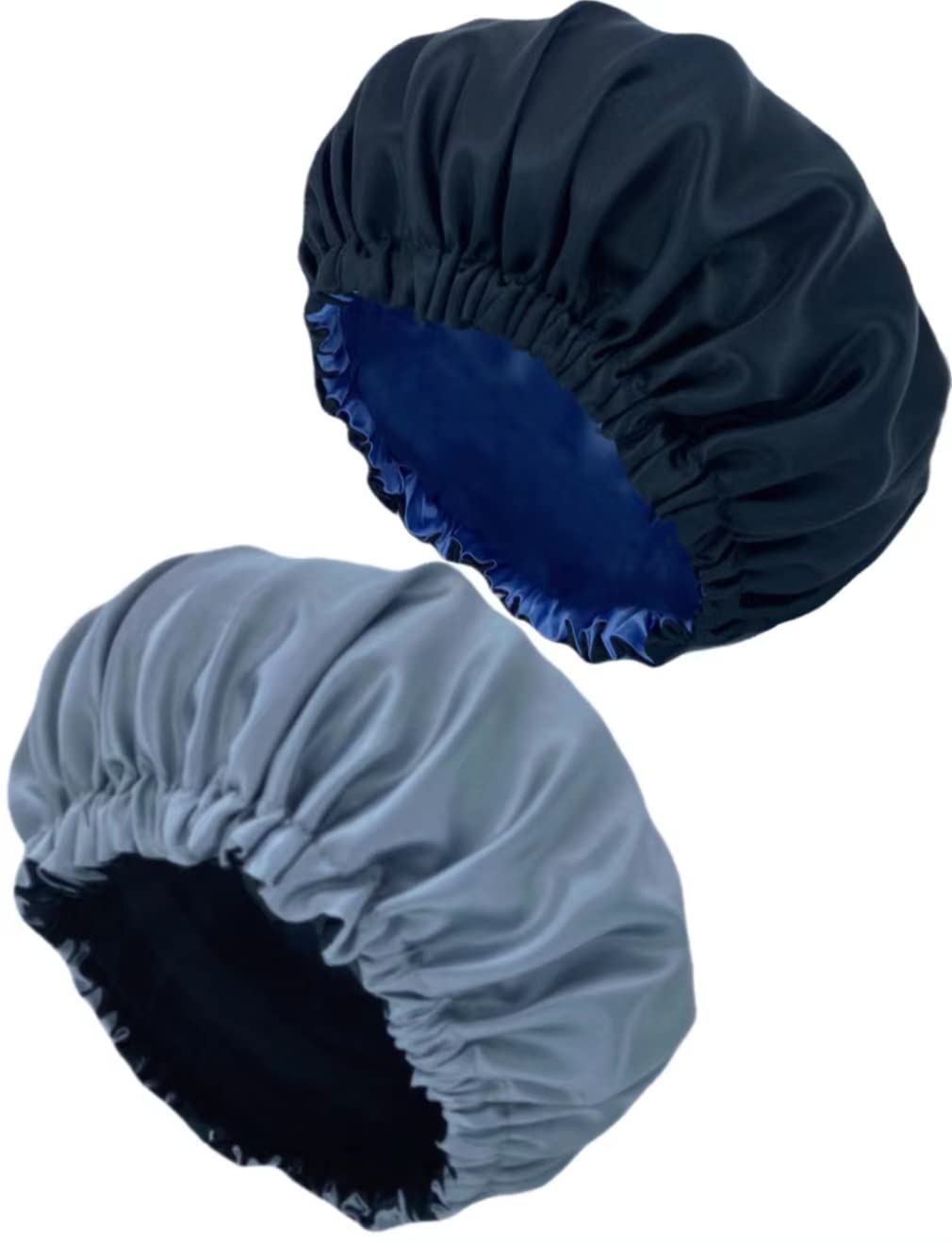 Experience Luxurious Sleep with Our 2 Pack Reversible Satin & Silk Hair Bonnets – Perfect for Protecting Your Hair Overnight